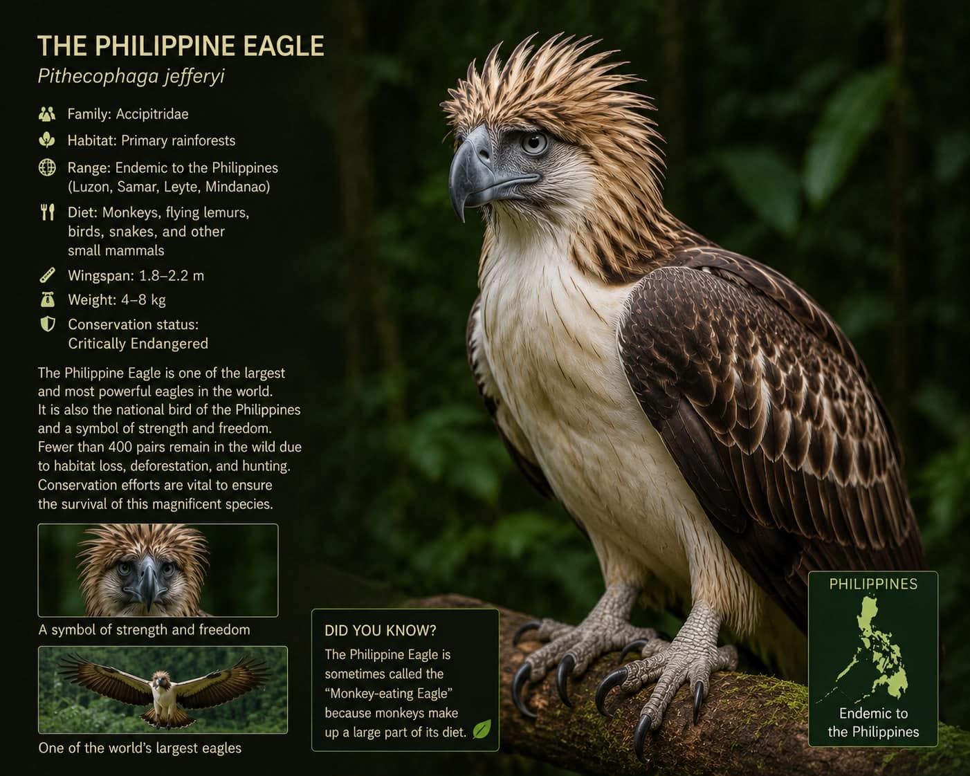 The Philippine Eagle: The Monkey-Eating Giant