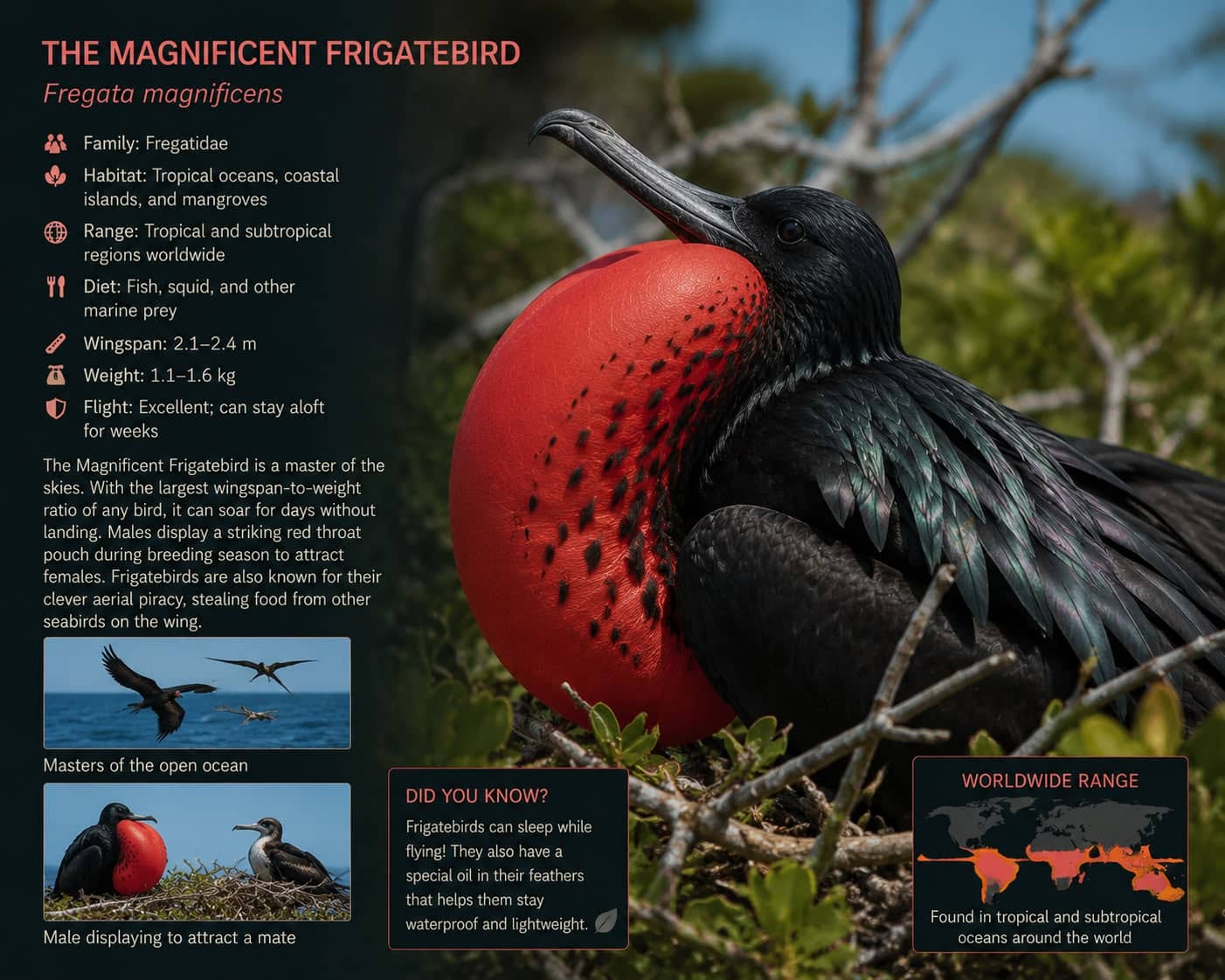 The Magnificent Frigatebird — Nature's Inflatable Balloon
